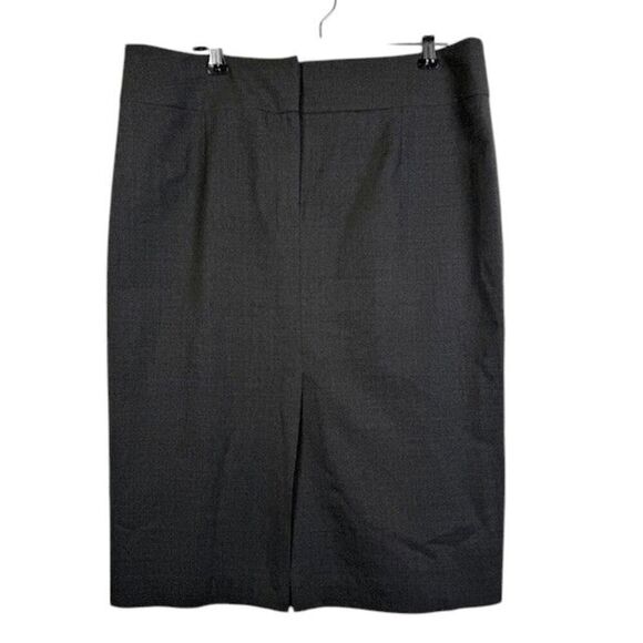 Hugo Boss Veronice Virgin Wool Stretch Blend Pencil Skirt Charcoal Gray Size 8 - Picture 4 of 13